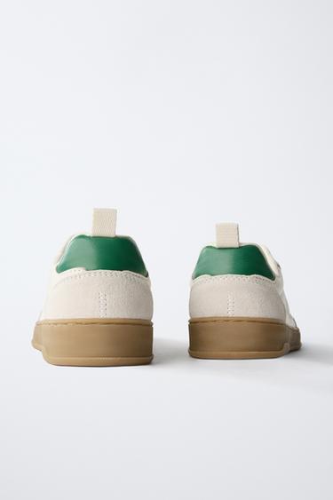 TENNIS EN CUIR PIEDS NUS - Blanc de Zara - Image 6