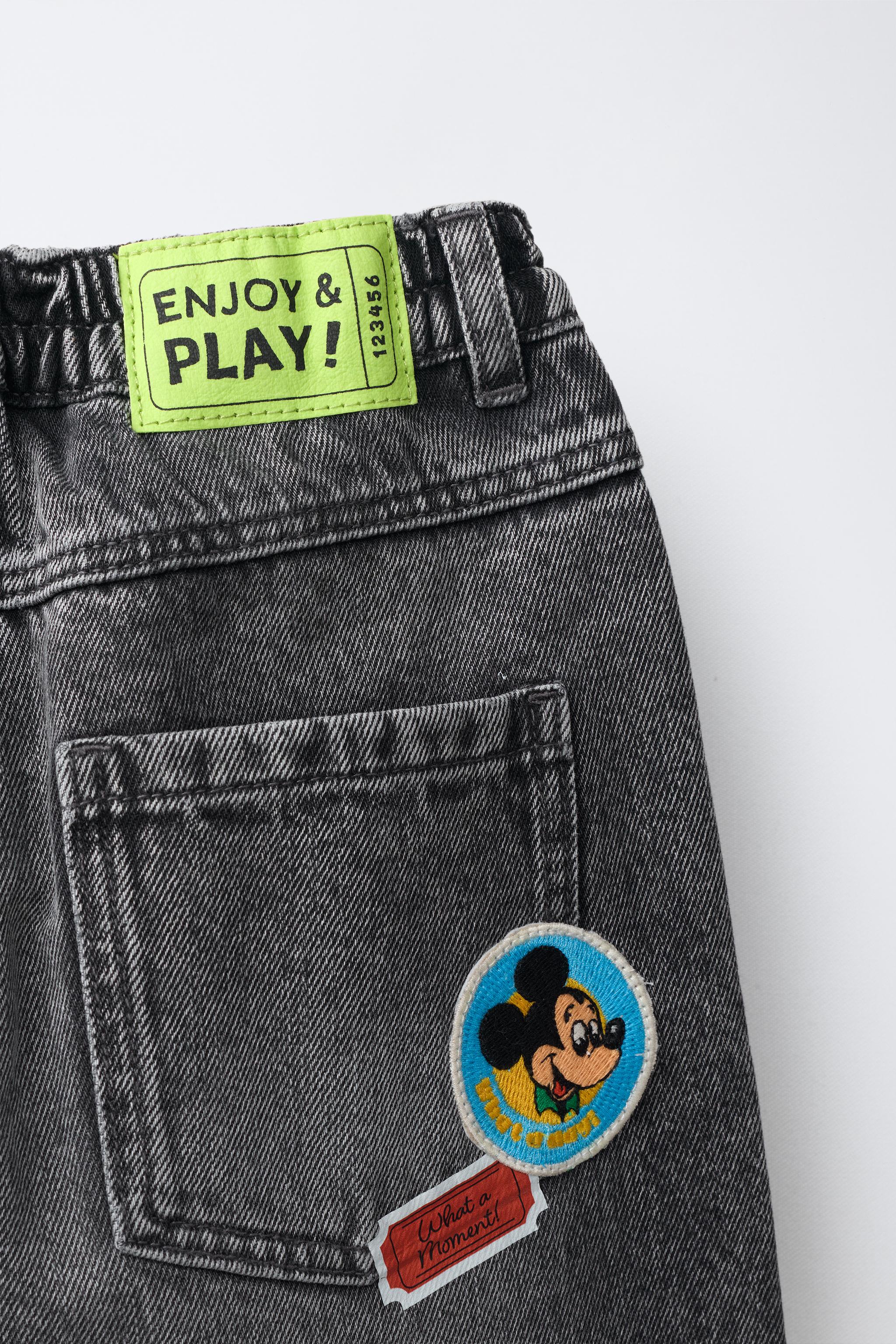 Детские джинсы Zara MICKEY MOUSE © DISNEY PATCH STRAIGHT JEANS — фото 5