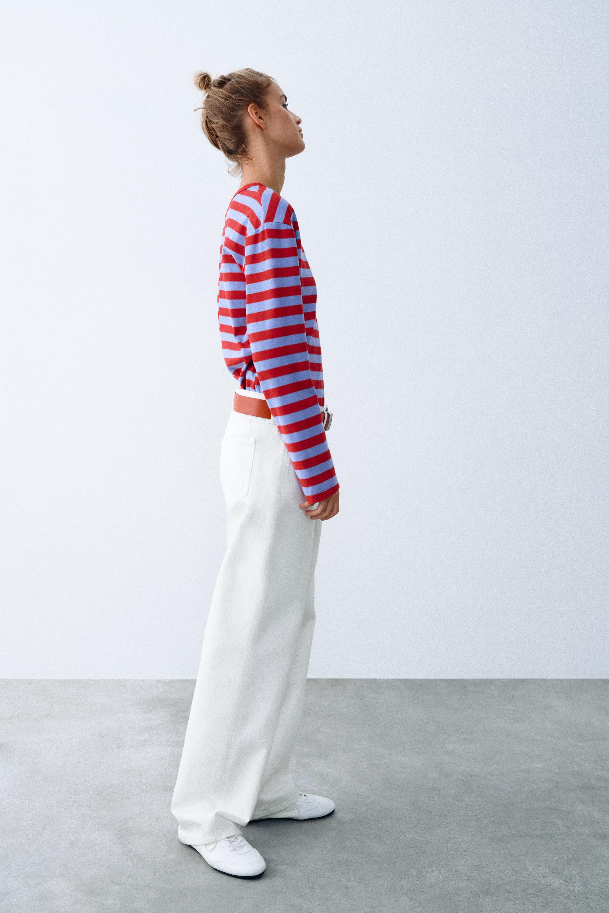 STRIPED CREW NECK T-SHIRT