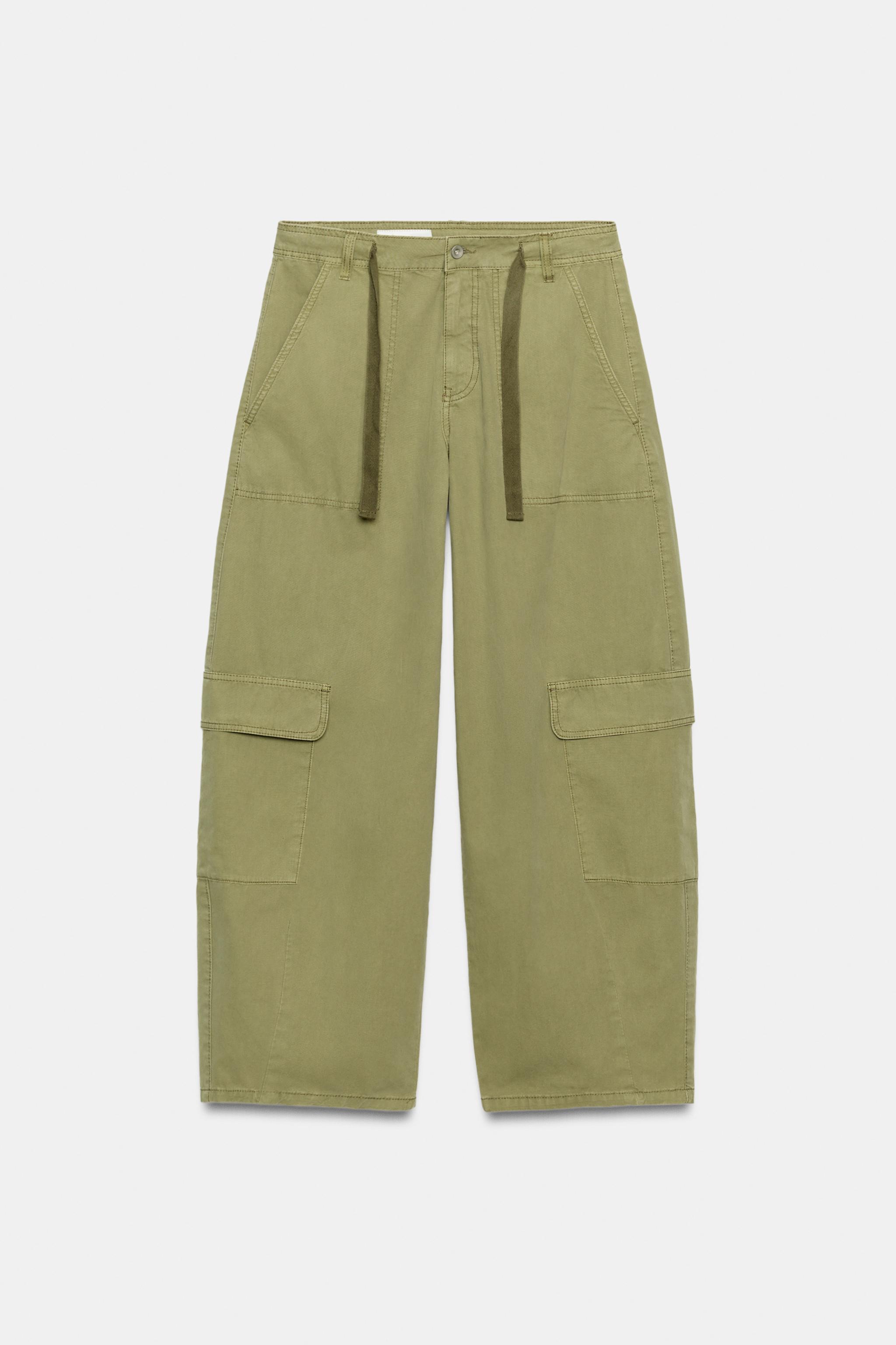 OVERSIZED CARGO PANTS — Light khaki