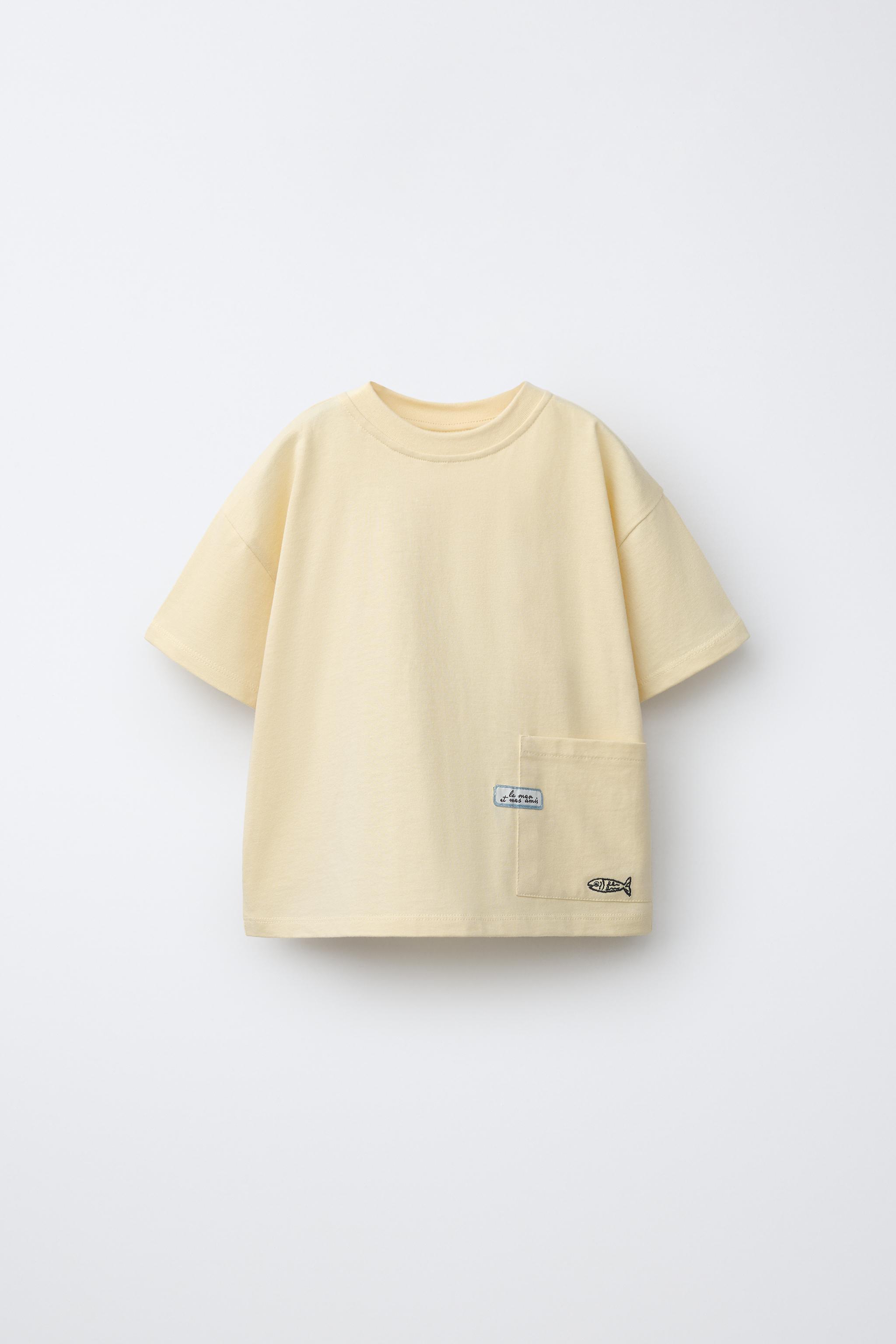 SARDINE PRINT T-SHIRT - Light yellow | ZARA Turkey