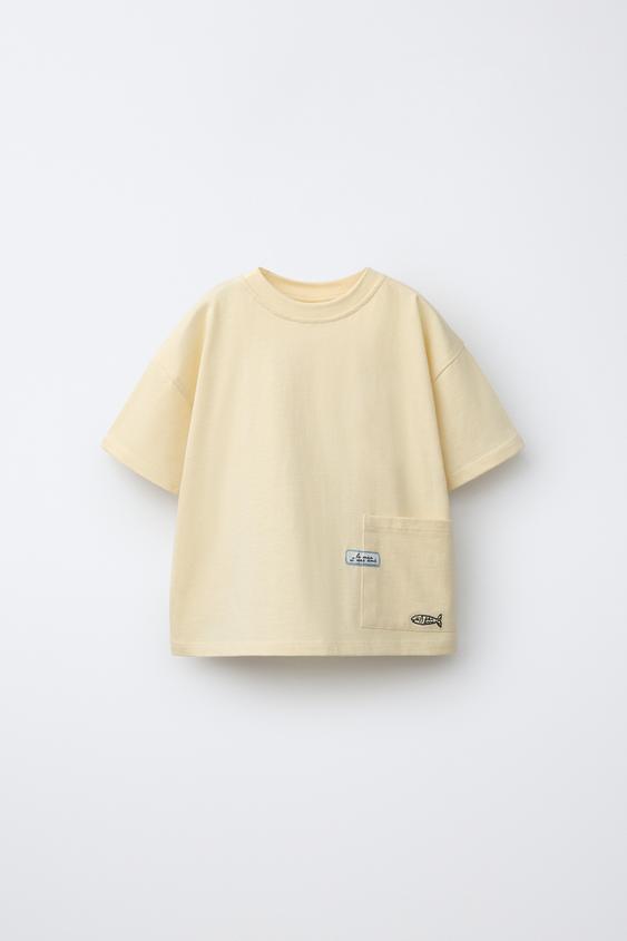 CAMISETA ESTAMPADA SARDINHAS - Amarelo-claro da Zara - Imagem 0