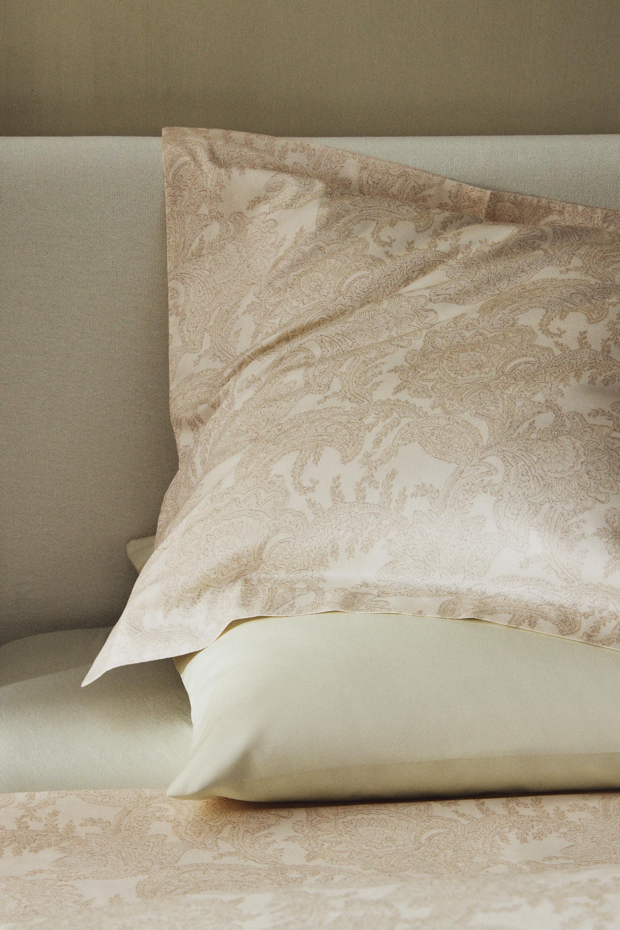 PAISLEY PRINT SATEEN PILLOWCASE
