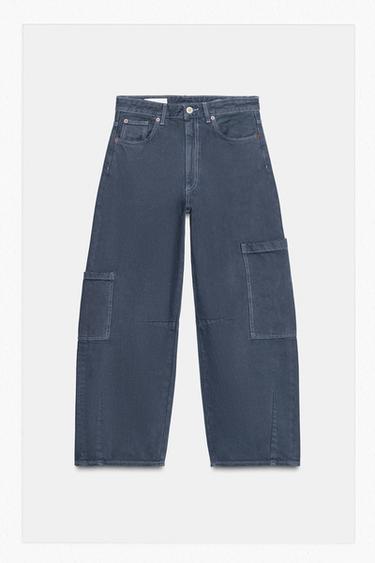 TRF BAGGY BALLOON JEANS WITH POCKETS - Ink blue by Zara