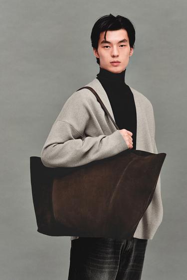 Zara 真皮托特包 - 棕色