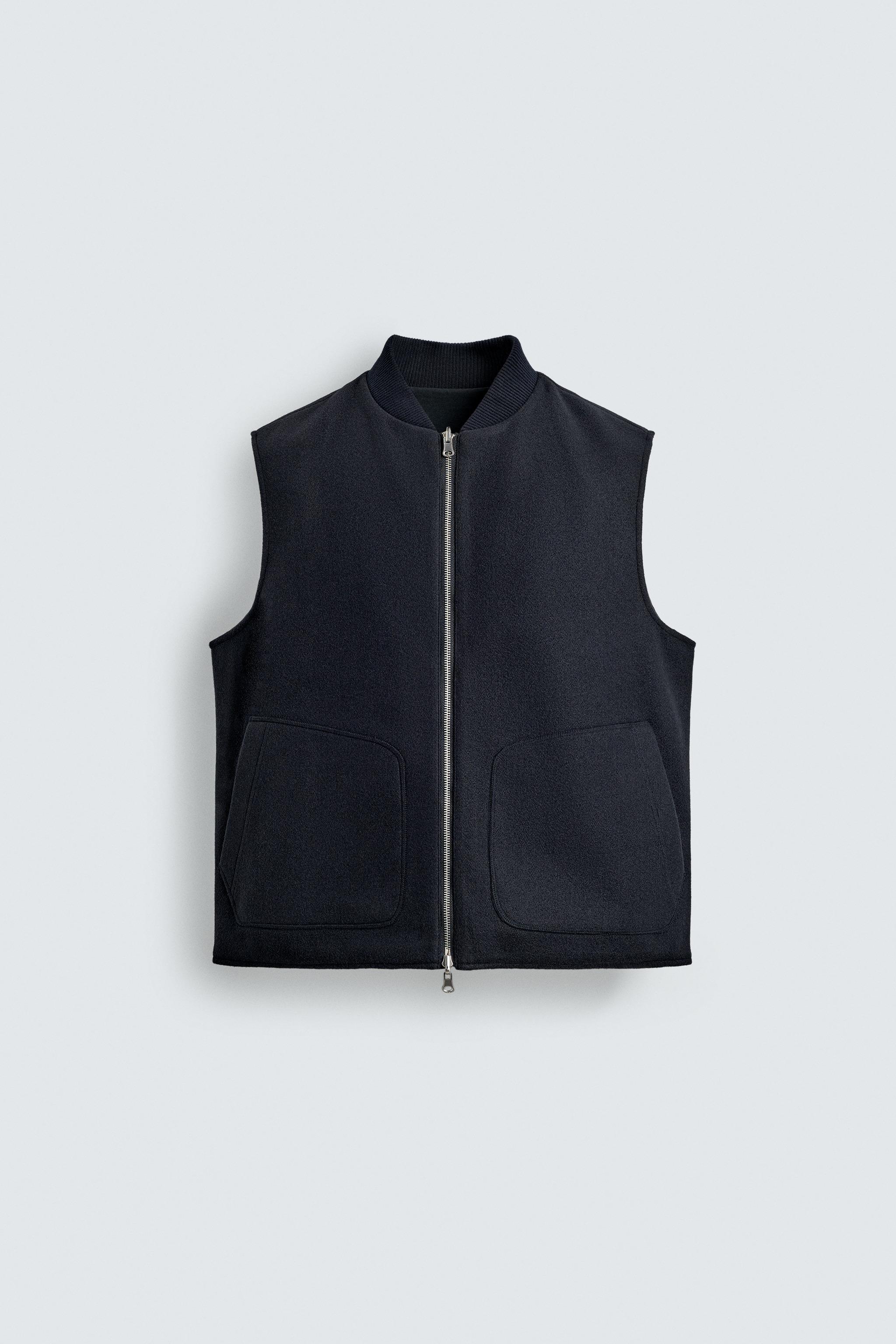 REVERSIBLE TECHNICAL VEST - Navy blue | ZARA Canada