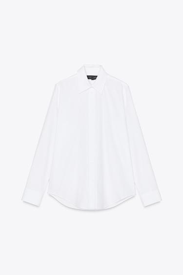 ZW COLLECTION 스트럭처 셔츠 - Zara 화이트