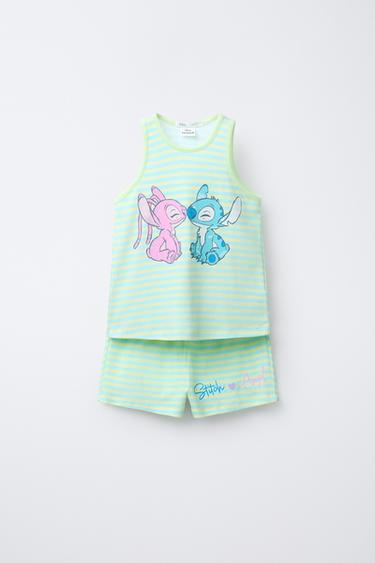 6-14 ЛЕТ/ПОЛОСАТАЯ ПИЖАМА LILO & STITCH © DISNEY — БИРЮЗОВЫЙ от Zara — изображение 0