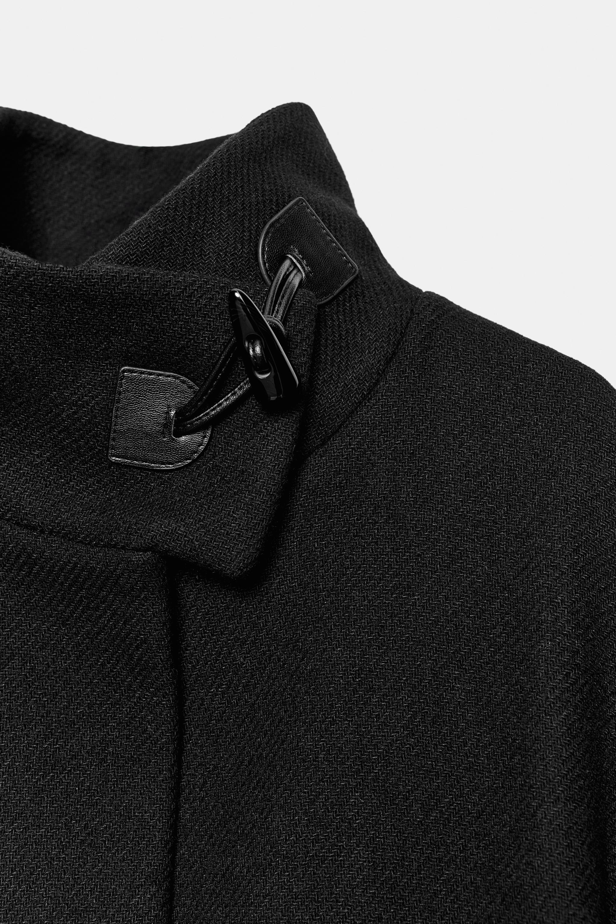 WOOL CAPE COAT WITH BELT