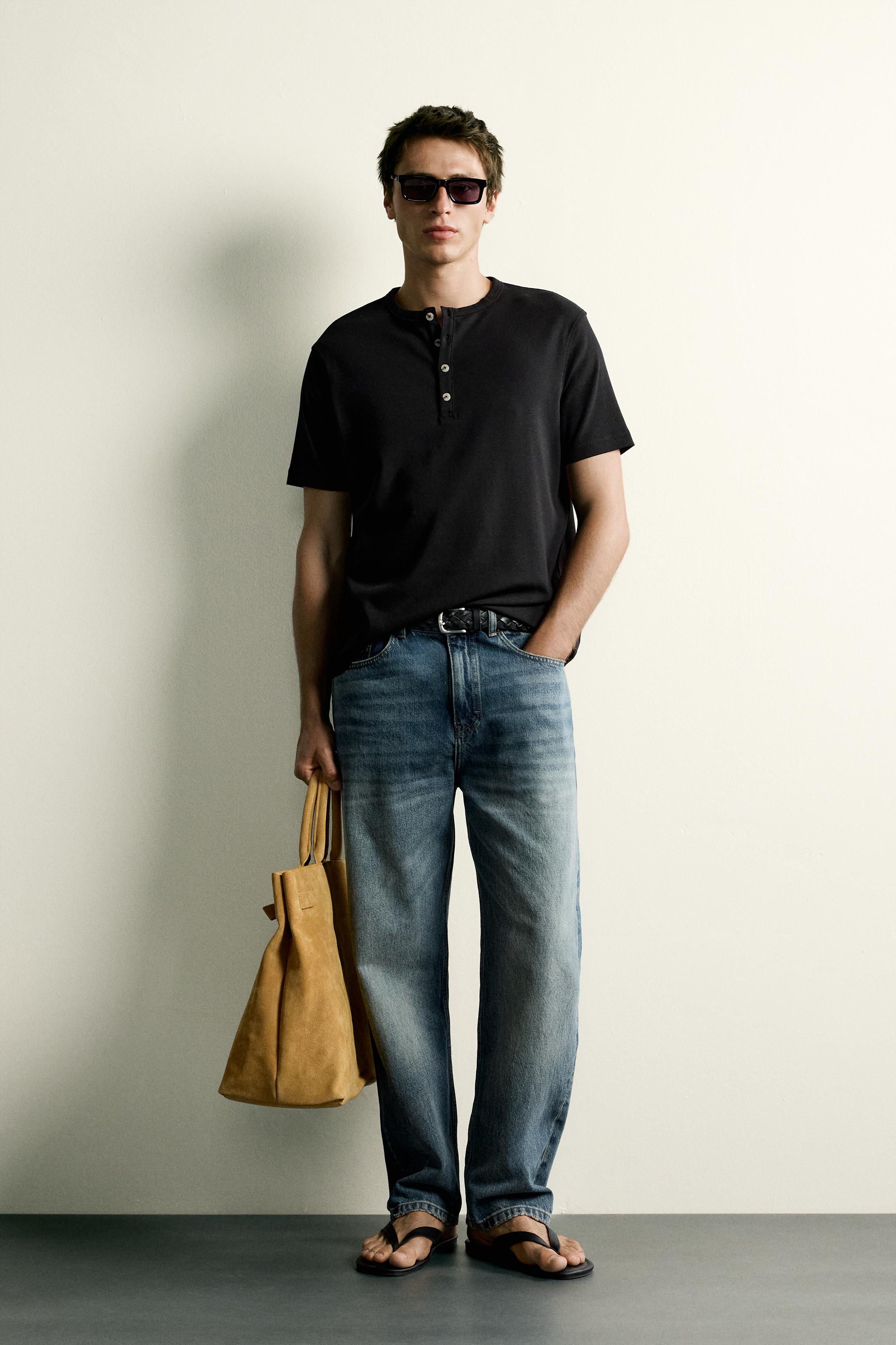 REGULAR FIT HENLEY T-SHIRT