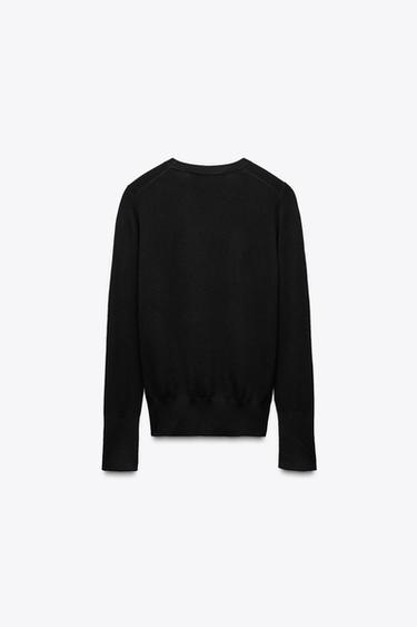 JERSEY BÁSICO PUNTO LISO - Negro de Zara
