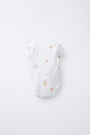 LOT DE CINQ BODYS IMPRIMÉS CIRQUE - Écru de Zara - Image 2