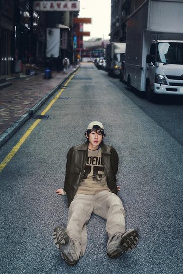 Zara 鑰匙圈印花長褲 - 冰白色