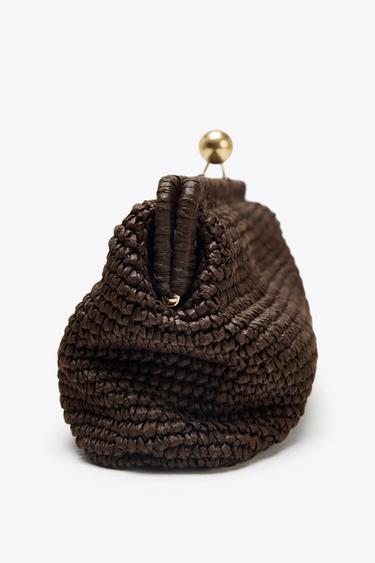 WOVEN CLUTCH - Brown by Zara - Image 3
