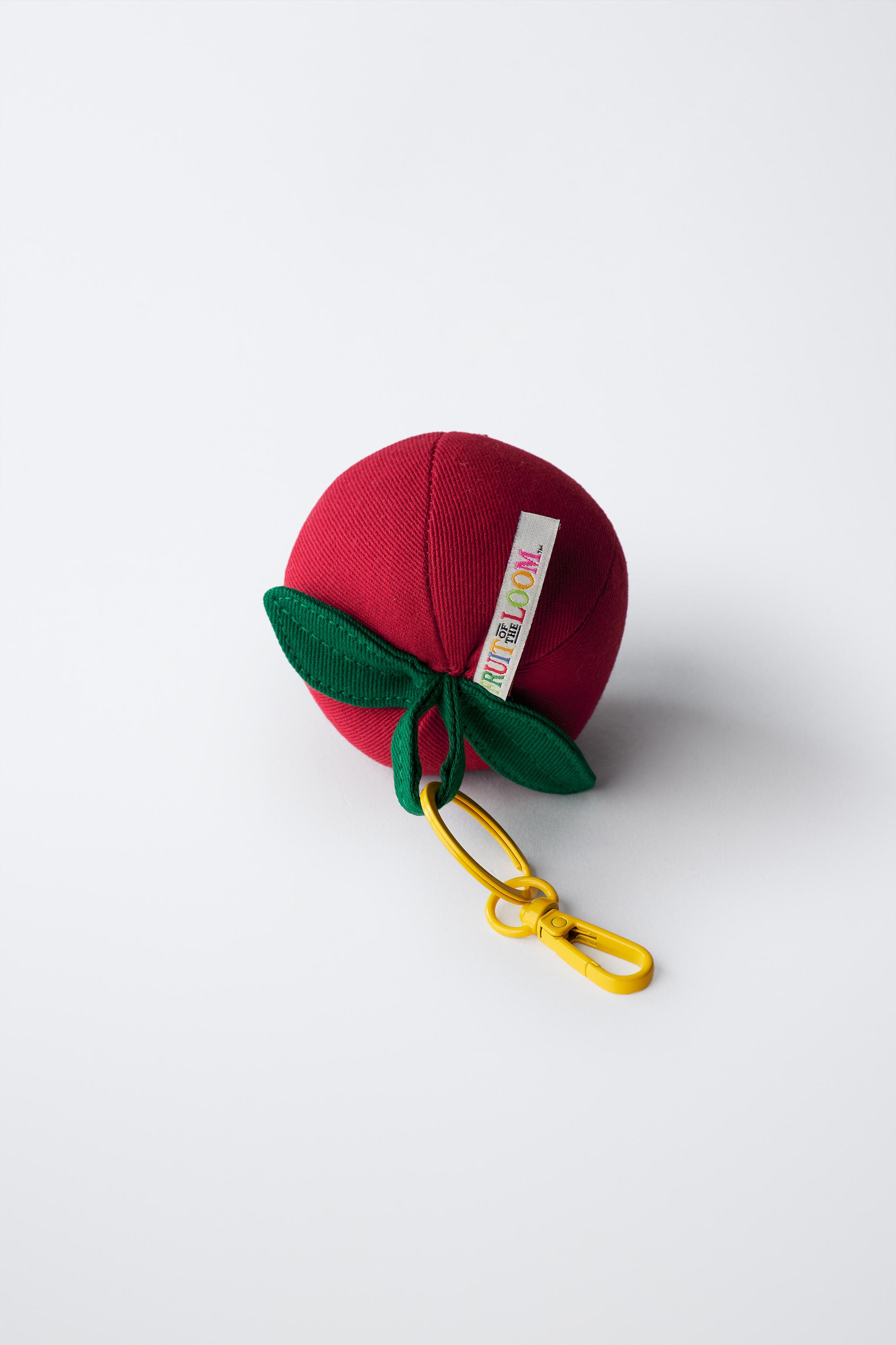 FRUIT OF THE LOOM™ APPLE CHARM KEYCHAIN