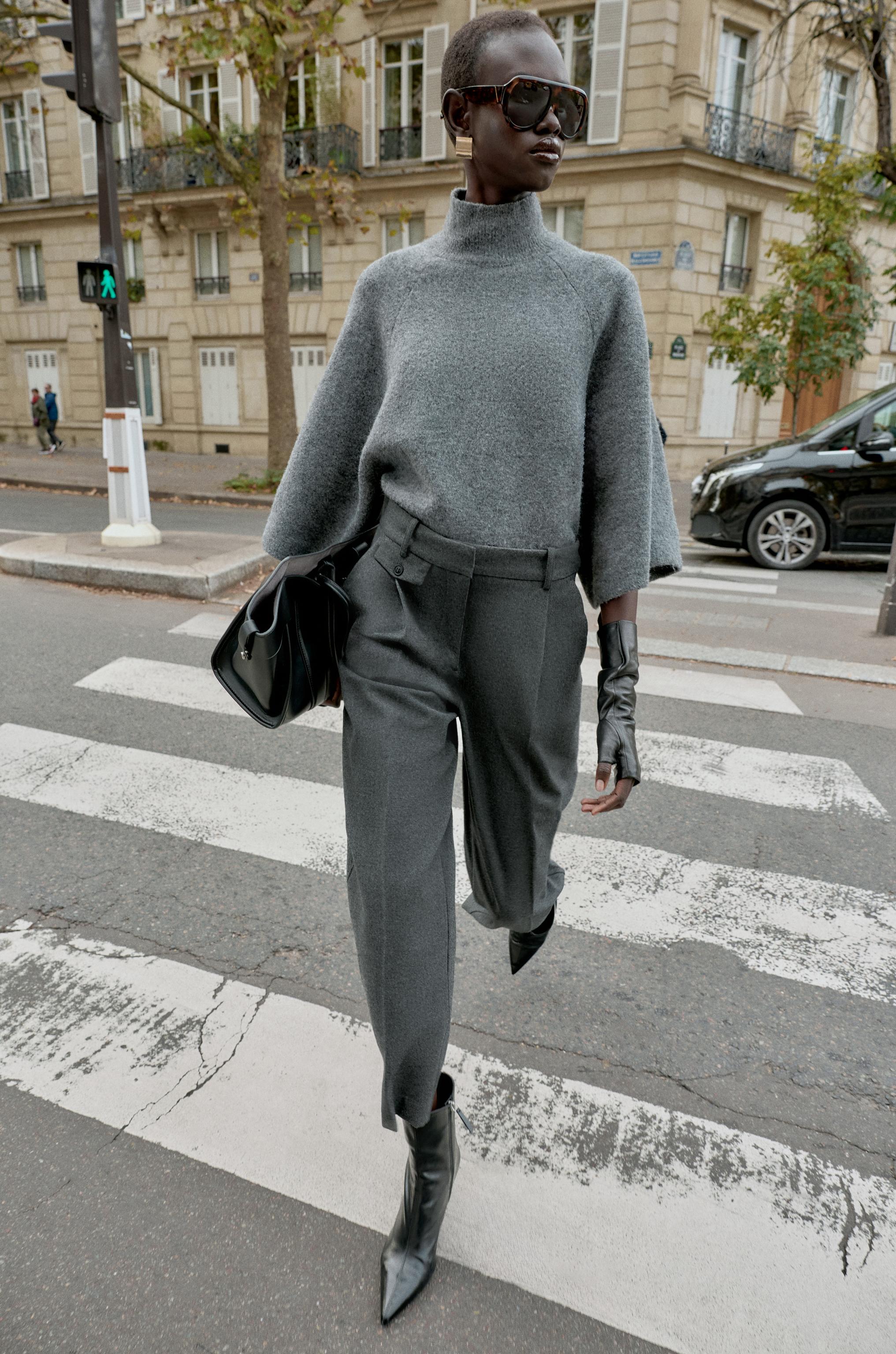 スーツ zara gray wide slacks Zara Grey Wide Leg Pants Women´s Grey Trousers ZARA Australia