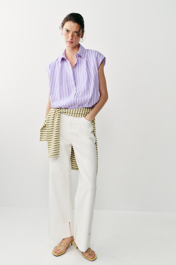 SHORT STRIPED SHIRT from Zara - $39.90