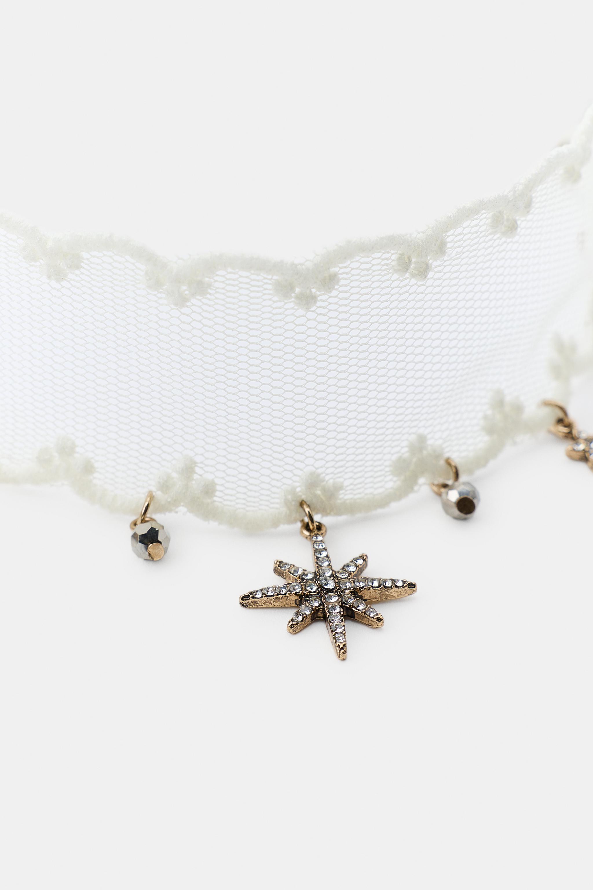 DOKUMA CHARM CHOKER KOLYE - Görsel 3