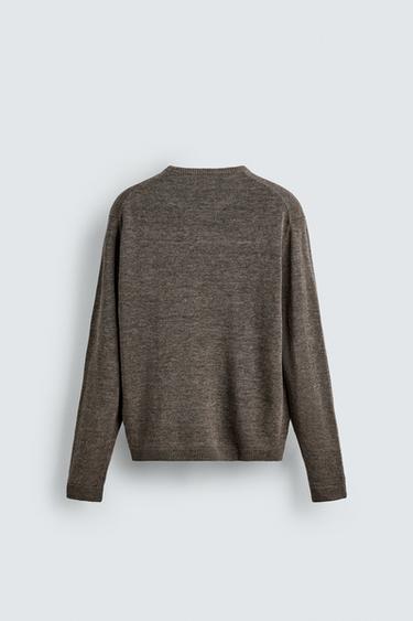 PULL REGULAR FIT 100 % LIN - Marron / Taupe de Zara - Image 7