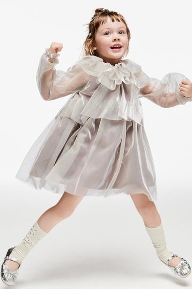 VESTIDO BRILLOS - Plata de Zara
