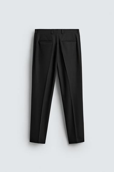 PANTALON DE COSTUME CONFORT À PLIS - Noir de Zara - Image 5
