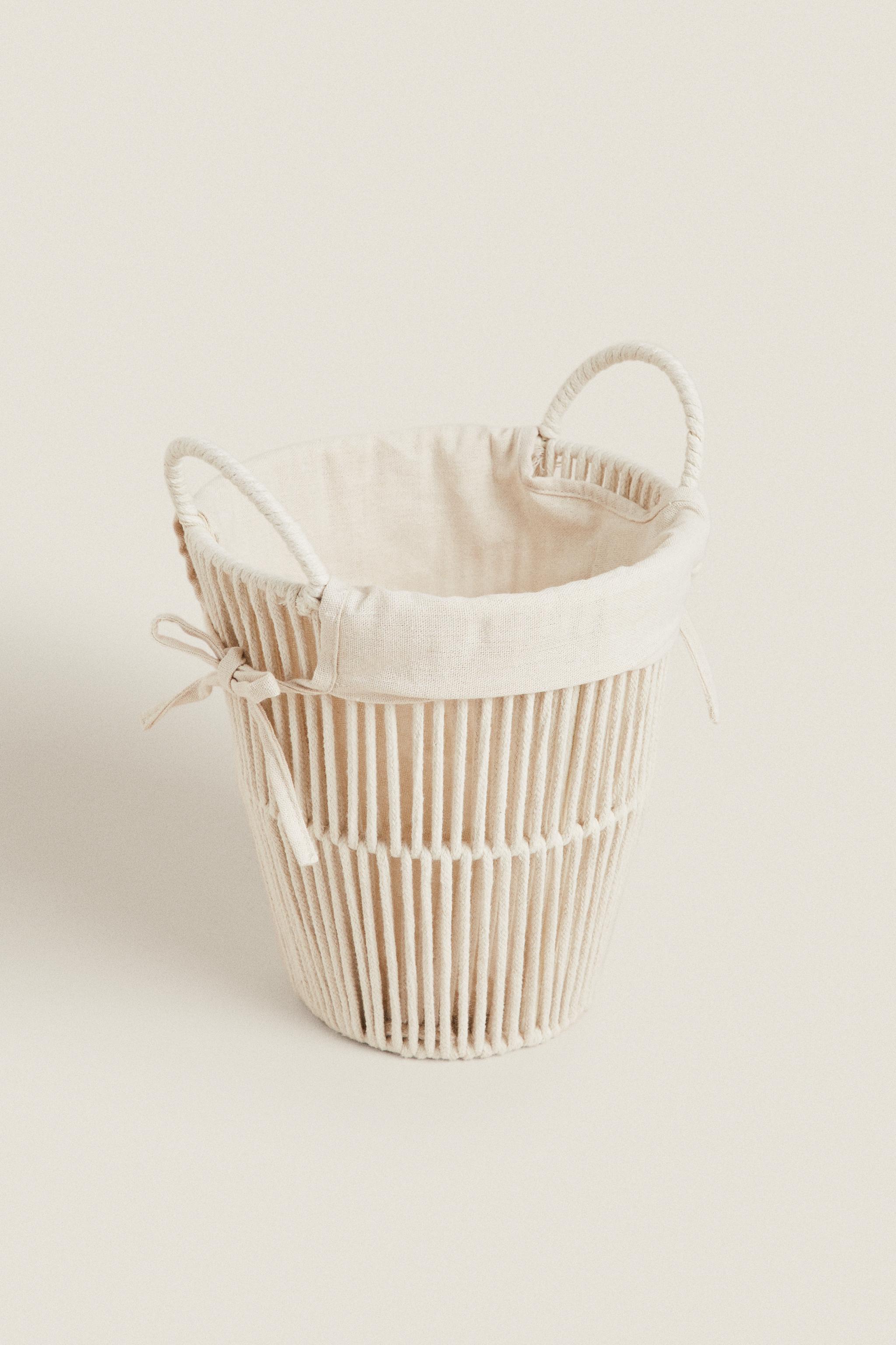 バスケット コットンカバー ♥Marieマリー♥コットンカバー付きバスケット