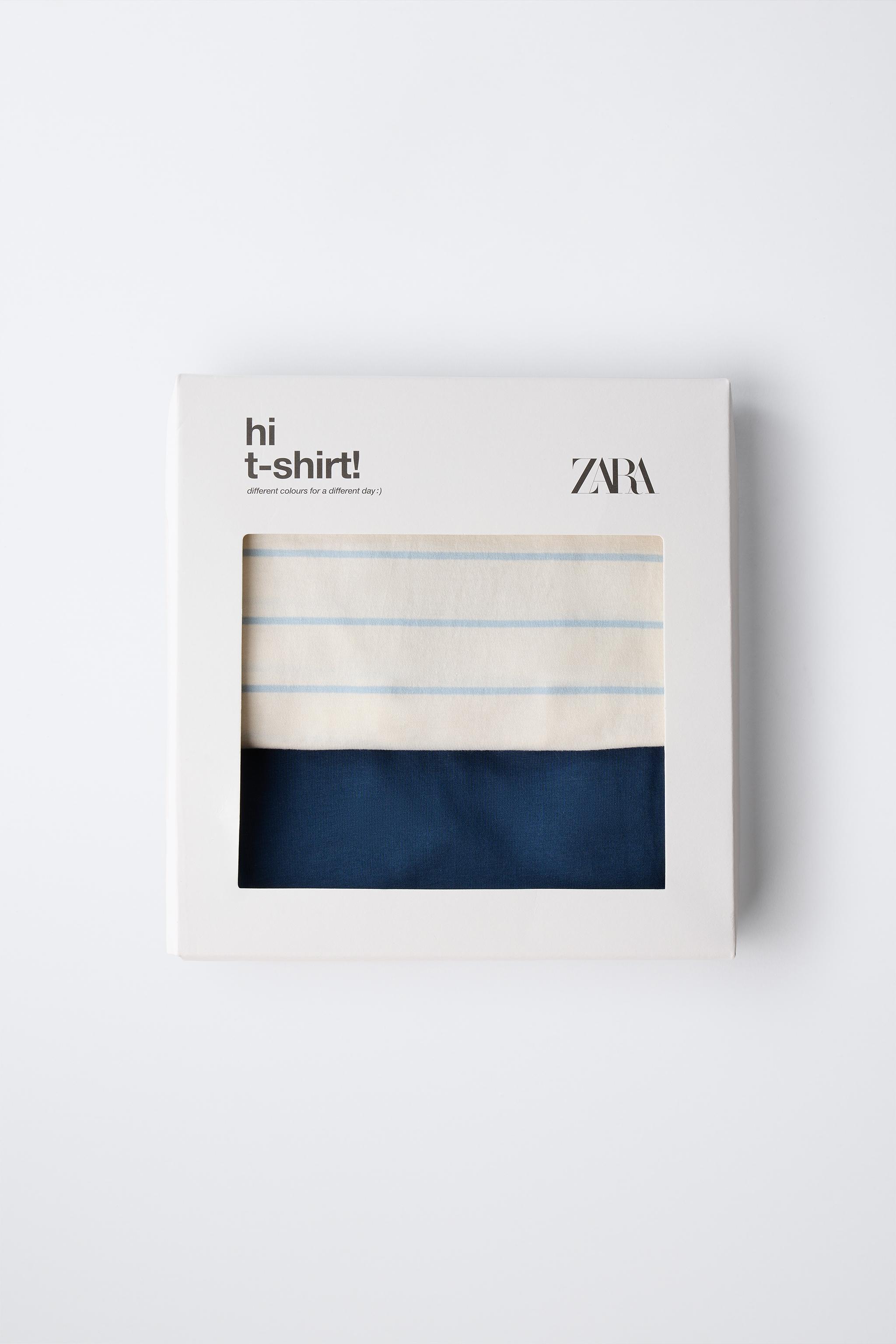 TWO-PACK OF PLAIN AND STRIPED T-SHIRTS