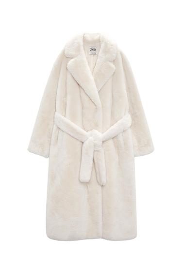 LONG FAUX FUR COAT