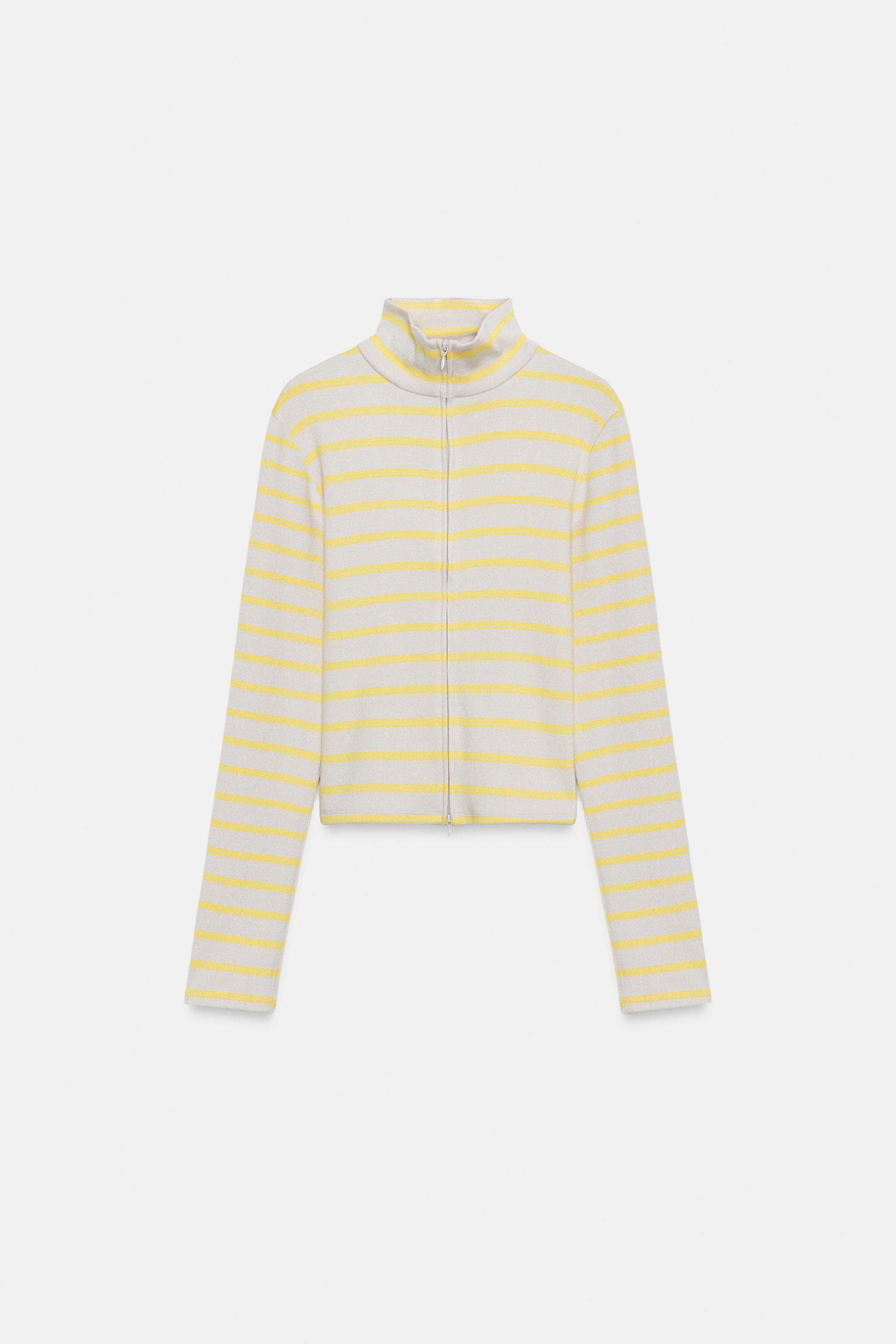 STRIPED ZIP JACKET