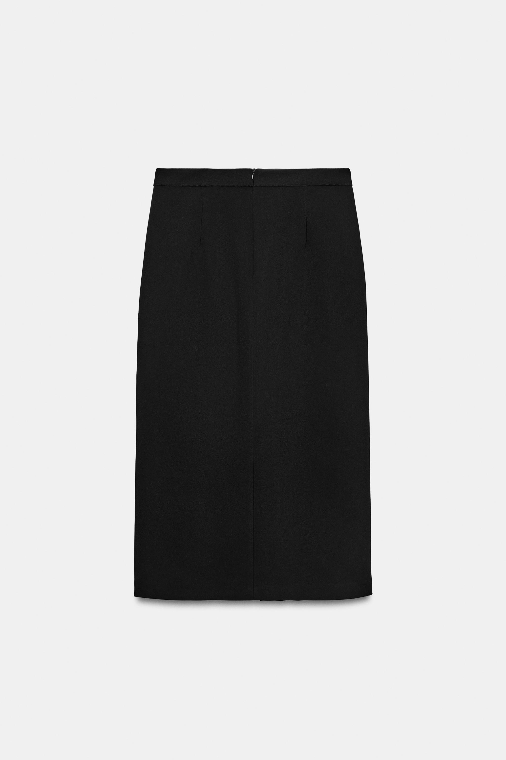 Женские юбки Zara MIDI SLIT SKIRT — фото 6