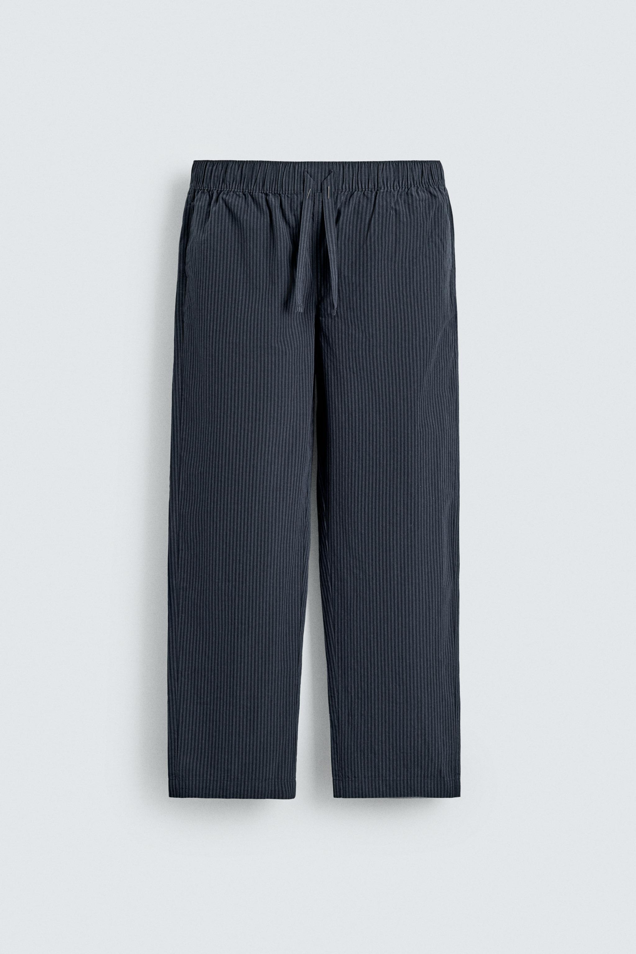 CONTRAST FLOWY PAJAMA SET