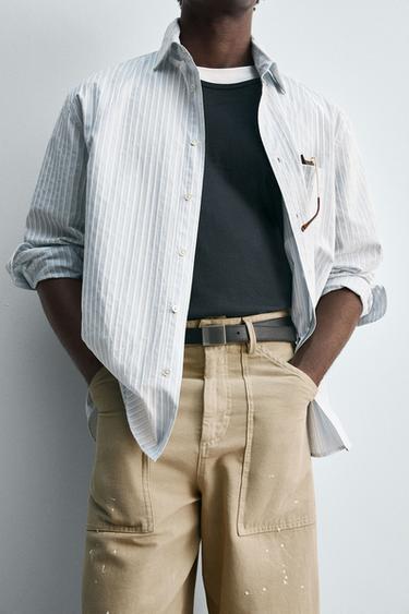 LIMITED EDITION STRIPED SHIRT - Sky blue by Zara - Image 5