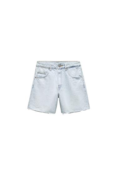 TRF HIGH-WAISTED MOM FIT DENIM SHORTS
