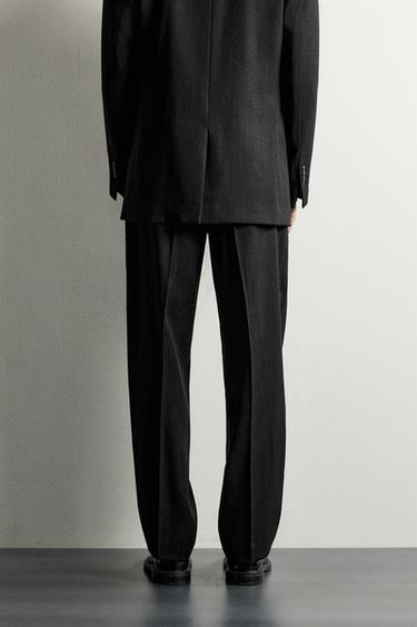 100% WOOL MANTECO® SUIT PANTS — Gray marl 2