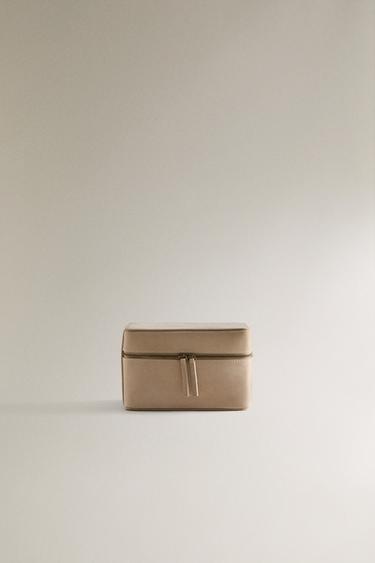 LEATHER TRAVEL JEWELLERY BOX - Ecru White by Zara - Image 0
