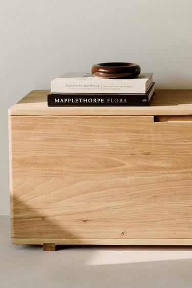 ΣΚΑΜΠΟ ΑΠΟΘΗΚΕΥΣΗΣ ΞΥΛΟ ΚΑΡΥΔΙΑΣ - Μπεζ ανοιχτό του Zara