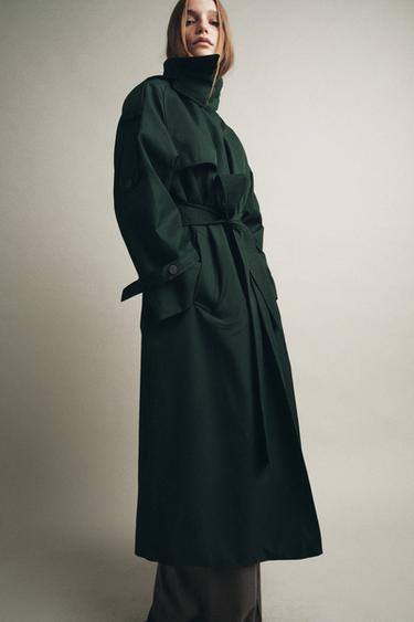 TRENCH OVERSIZE WATER REPELLENT ZW COLLECTION - Botella de Zara