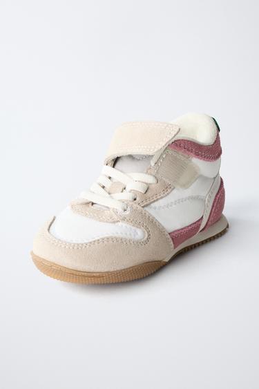 RETRO HIGH-TOP SNEAKERS - Pink by Zara - Image 2