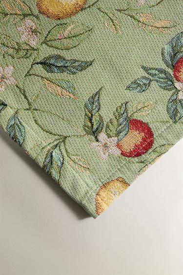 NAPPE JACQUARD MOTIFS FRUITS - Vert de Zara - Image 2