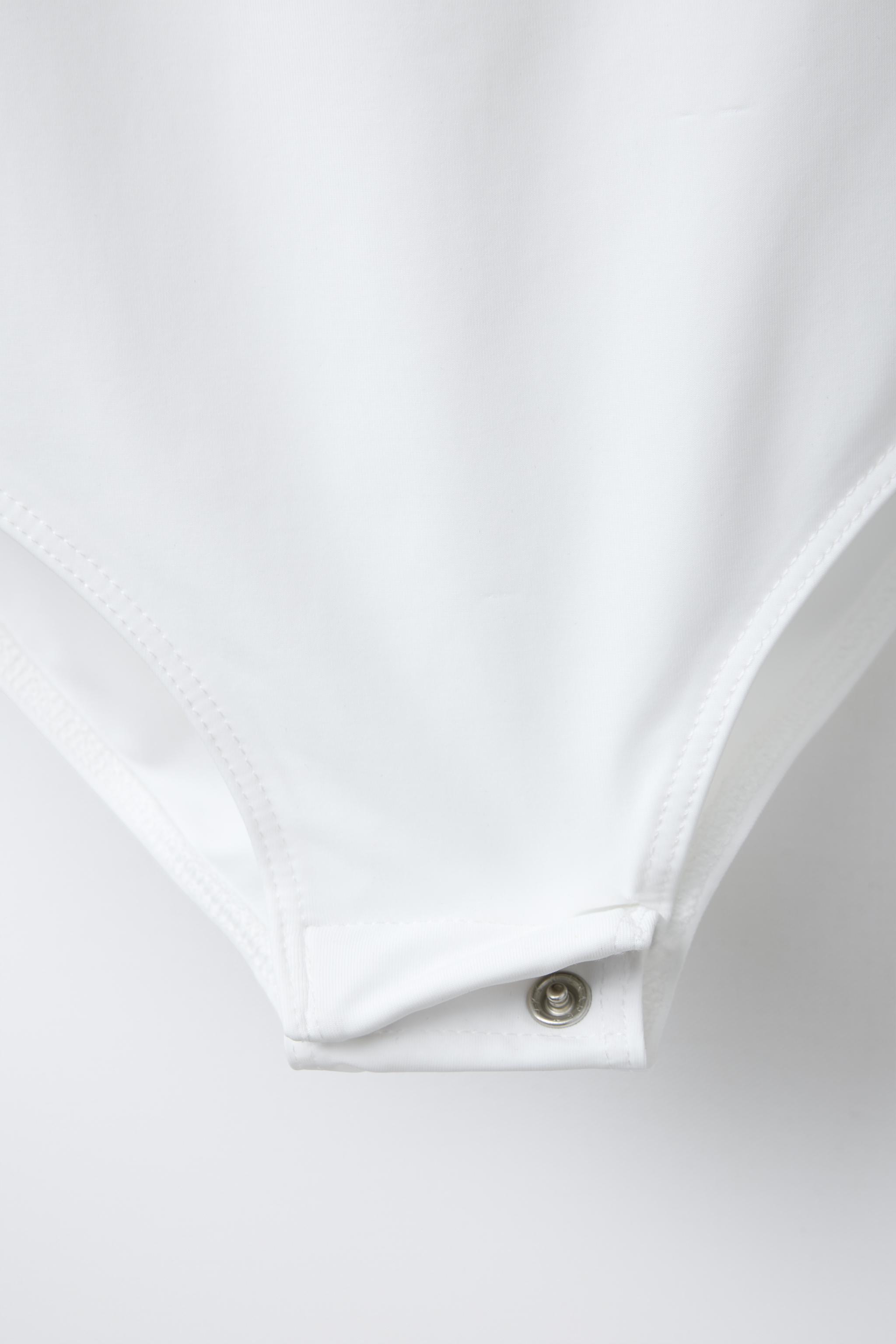 ★LECYTO★ Destroyed Radiance SleevelessWhite LACE BODYSUIT - Oyster-white | ZARA United States