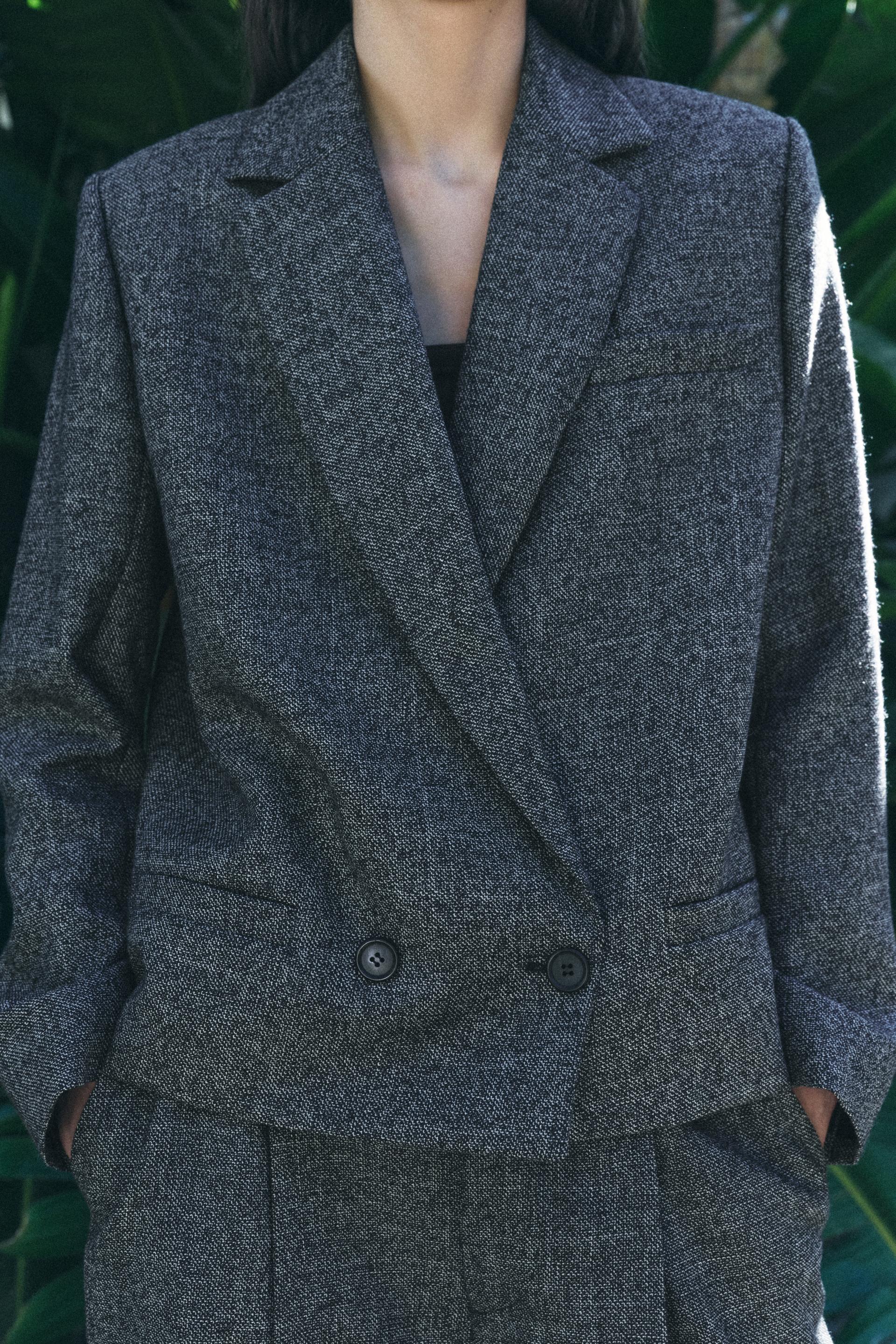 100% WOOL STRUCTURED BLAZER ZW COLLECTION