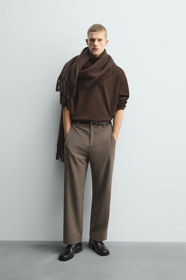 PANTALON PLIS COUPE DÉCONTRACTÉE - Sable de Zara - Image 0