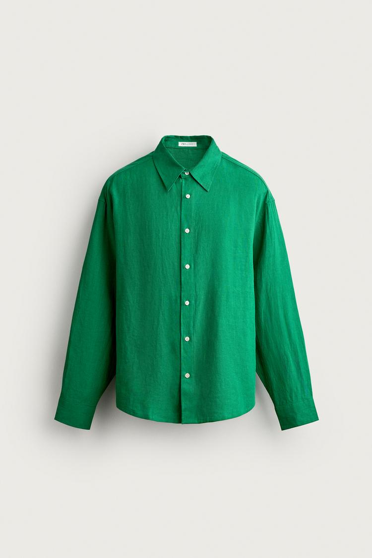 Camisa relaxed fit 100 lino