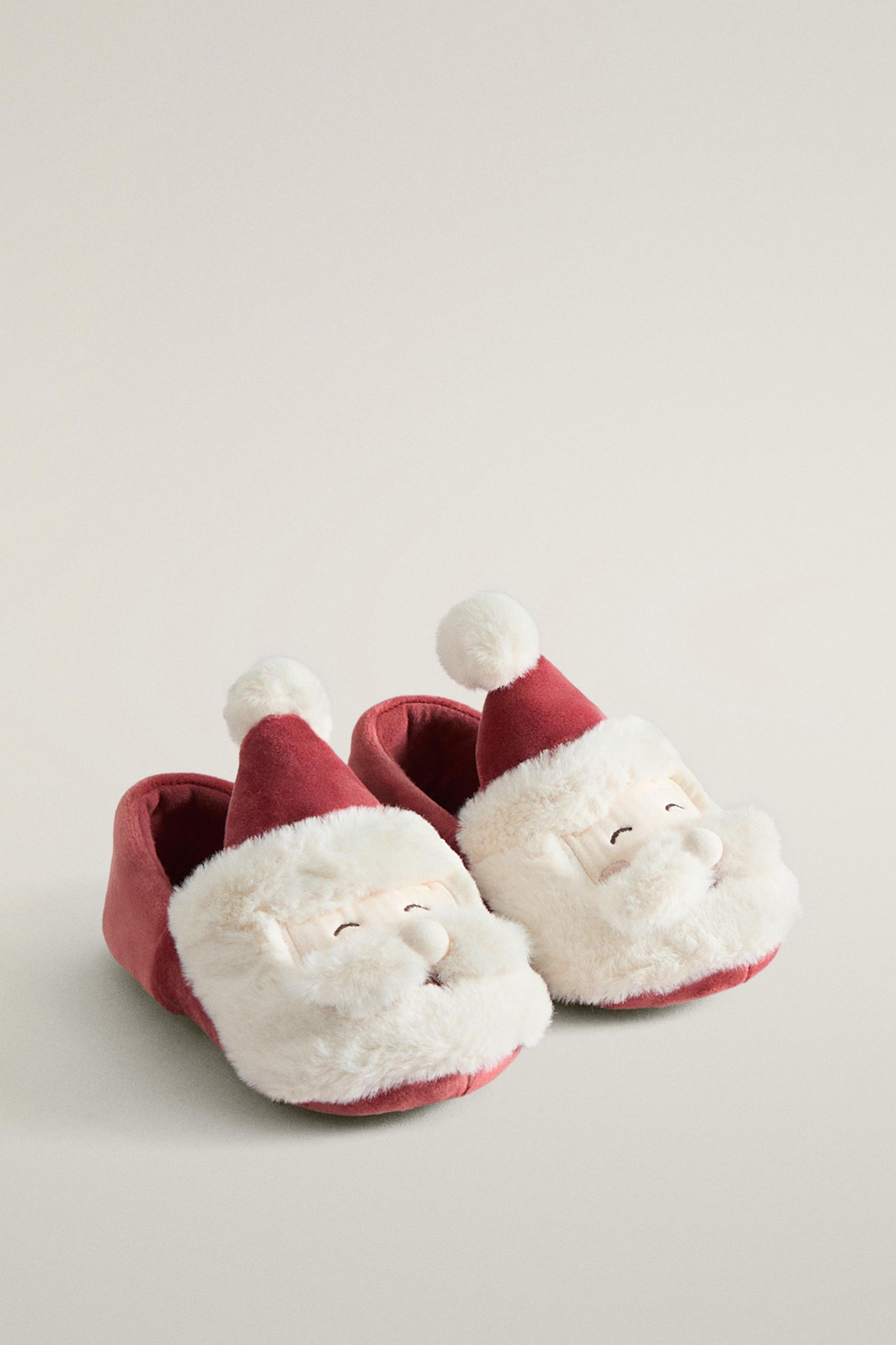 KIDS SANTA CLAUS CHRISTMAS SLIPPERS