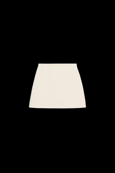 PLAIN KNIT MINI SKIRT - Vanilla by Zara - Image 0