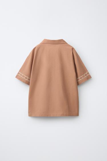 6-14 ANS/ PYJAMA CHEMISE BRODÉ - Marron de Zara - Image 2
