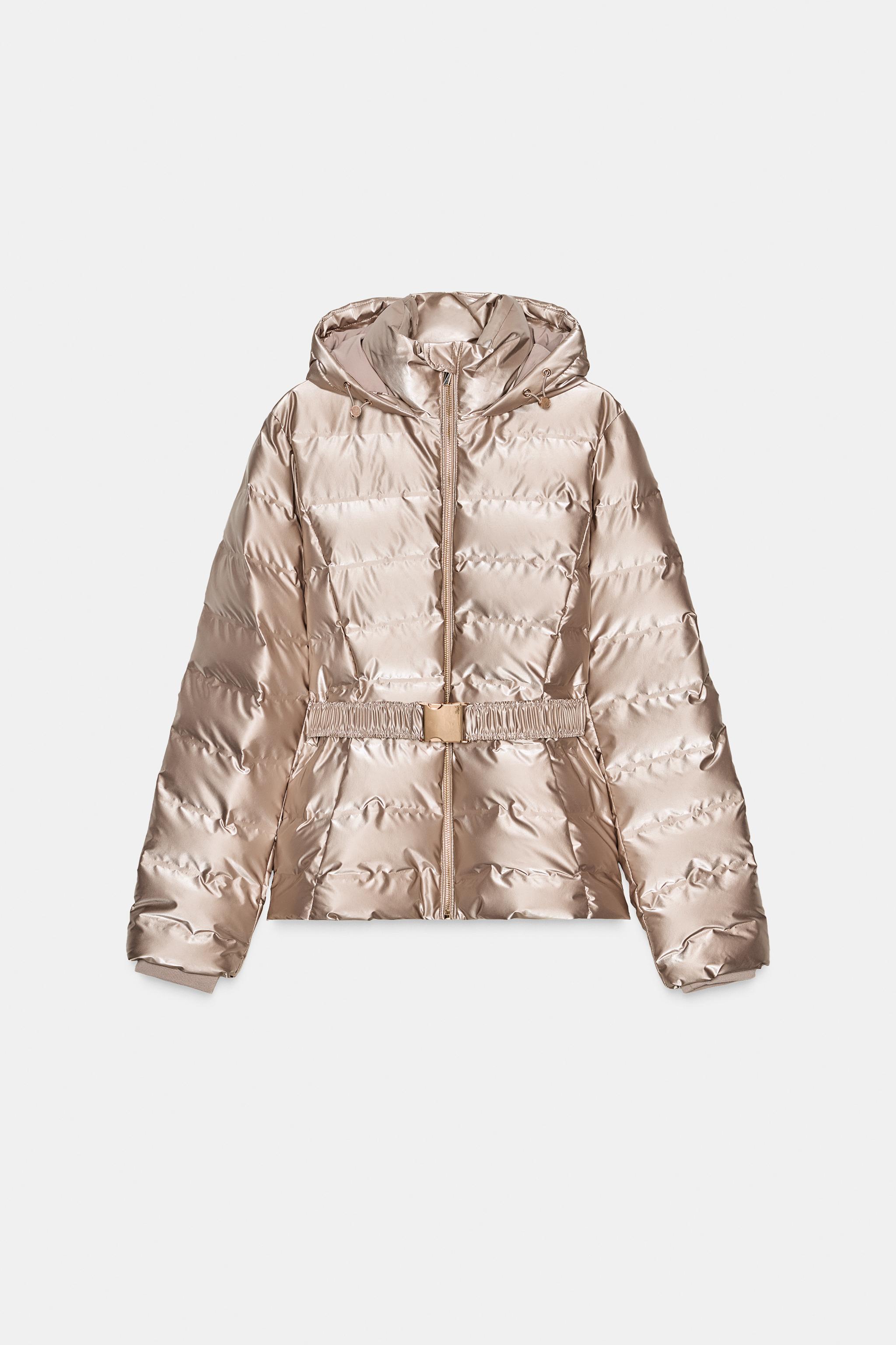 ZARA ダウンジャケットゴールドジップAライン ZARA ダウンジャケットゴールドジップAライン ZARA ダウン