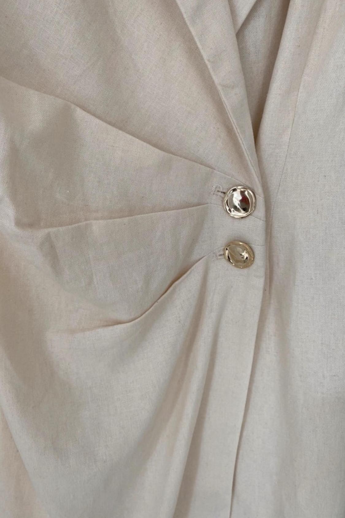 LINEN BLEND BLAZER DRESS - Image 3