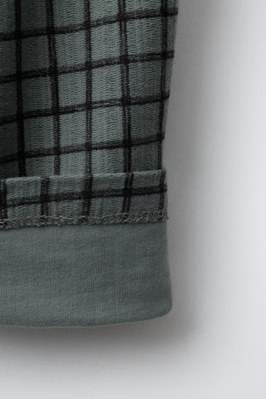 PANTALON DROIT À CARREAUX - VERDÂTRE de Zara - Image 3