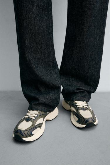 CHUNKY SOLE TRAINERS - Green by Zara - Image 1